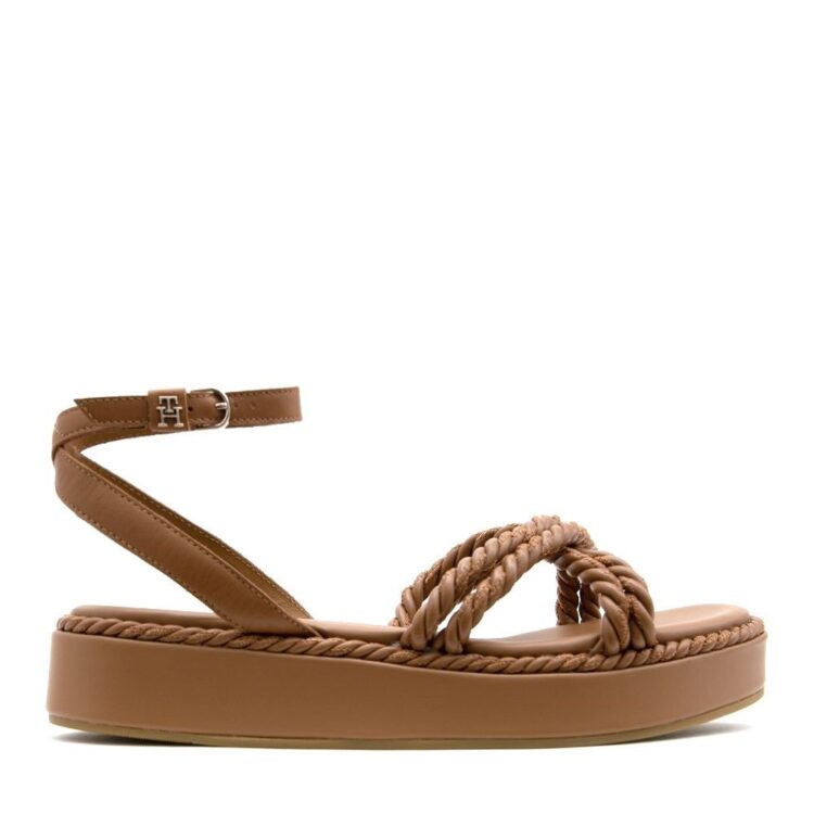 fw0fw07136 gu9 tommyhilfiger women sandals tobacco 1