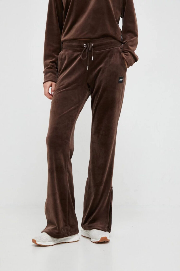 γυναικείο παντελόνι φόρμας dkny καφέ dp3p2744 2