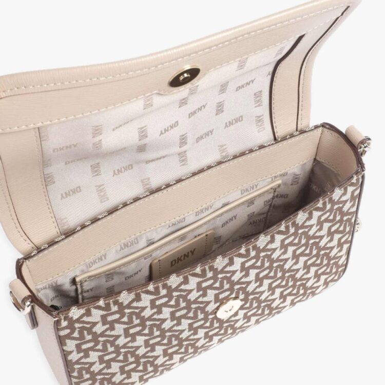 Δερμάτινη Τσάντα Χιαστί DKNY Bryant R41EF467 F6X Μπεζ 4 1000x1000 1