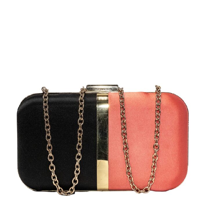 Menbur Τσαντακι κλατς διχρωμο με αλυσιδα 84742