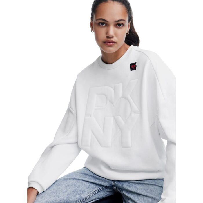 Γυναικειο φουτερ με λογοτυπο αναγλυφο DKNY D2B4A138 1
