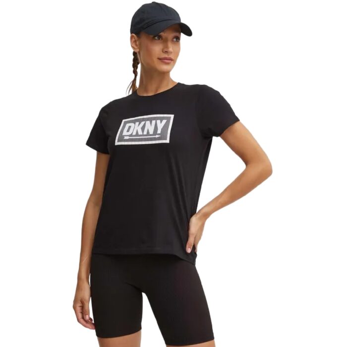 Γυναικειο μπλουζακι κοντομανικο με λογοτυπο DKNY DP4T9724 1