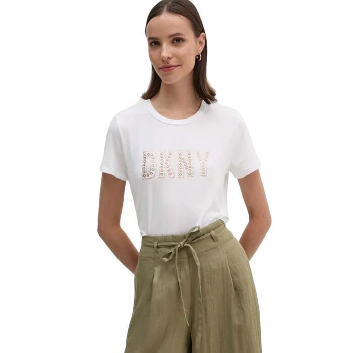 Γυναικειο μπλουζακι κοντομανικο με στρας DKNY P4EHFWNA