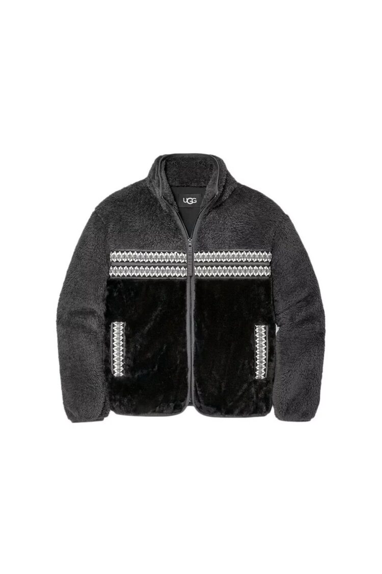 1142550 bhbdi ugg women marlene sherpa jacket grey black 2