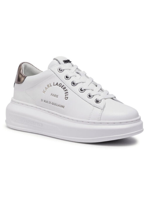 athletika karl lagerfeld kl62538 white lthr w silver 1