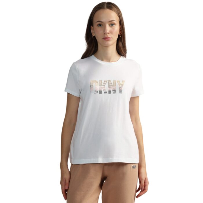 Γυναικειο μπλουζακι κοντομανικο με λογοτυπο DKNY P4DHEWNA