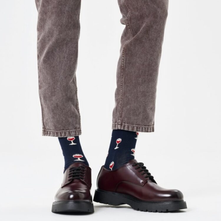 Happy Socks Herren Glass of Wine Socks P001504 6500 2