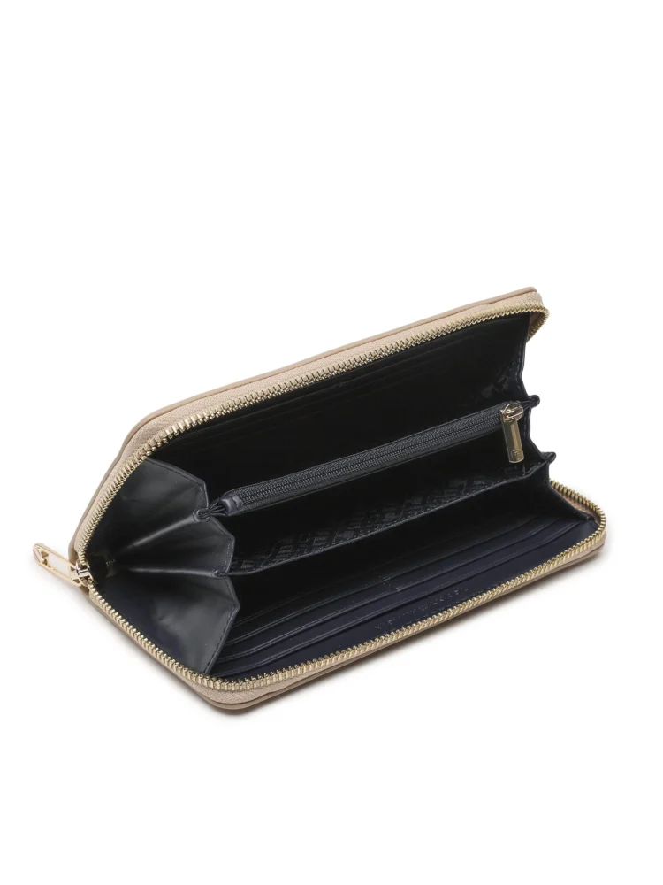 tommy hilfiger megalo portopholi gunaikeio th timeless large za deboss aw0aw14653 mpez 2