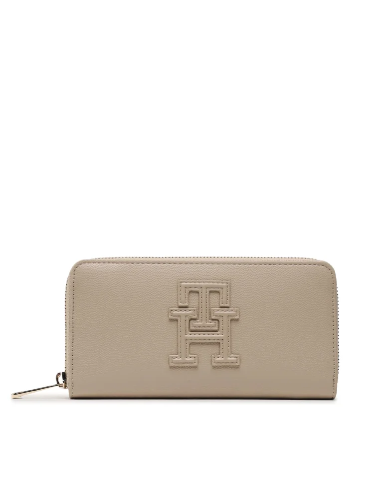 tommy hilfiger megalo portopholi gunaikeio th timeless large za deboss aw0aw14653 mpez