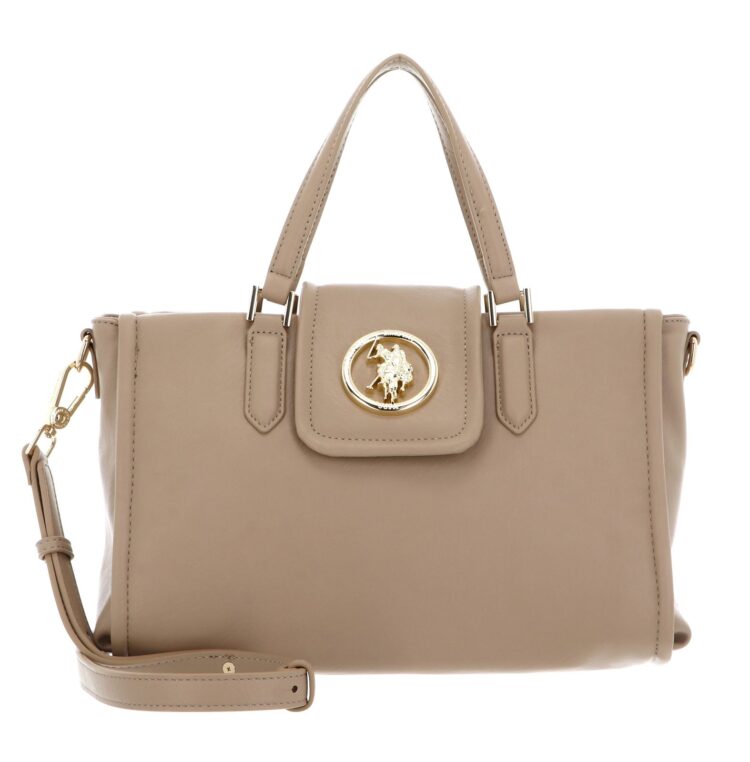 U S POLO ASSN Jodhpur Double Handle Bag Taupe 402809