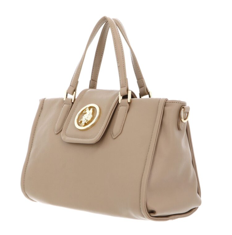 U S POLO ASSN Jodhpur Double Handle Bag Taupe 402809 1