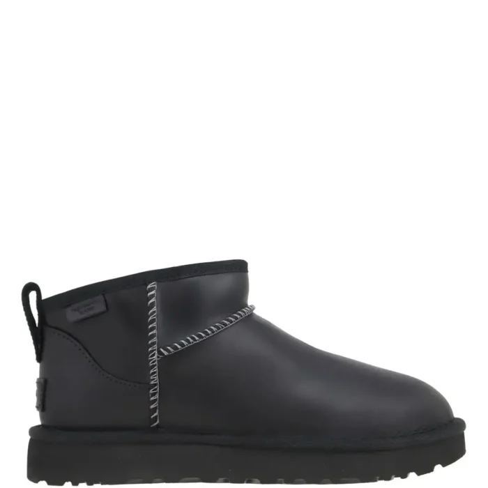 Γυναικεία Μποτάκια UGG Classic Ultra Mini LTHR Regen 1163490-BLK