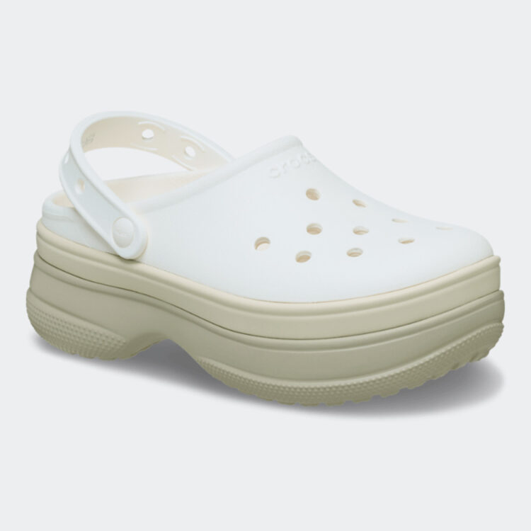 crocs classic stacked clog chalk 211355 0wv 1
