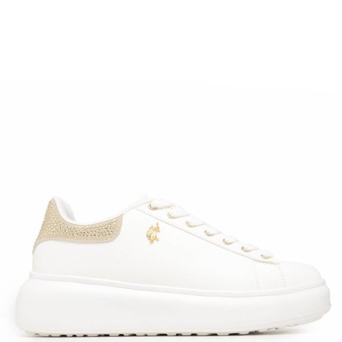 Γυναικεία Sneakers U.S Polo STACY001-WHI-GOL02