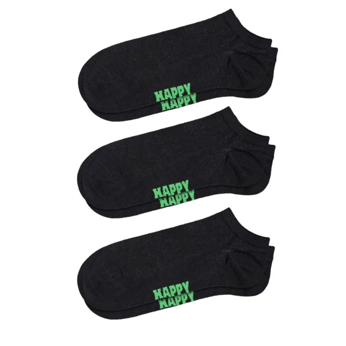 Σετ 3 Κάλτσες Happy Socks Black Low P001020
