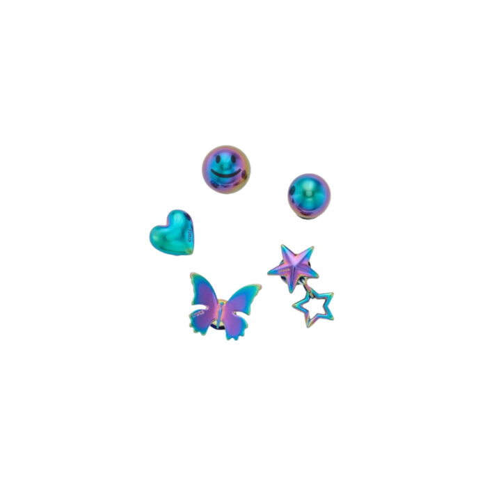 Crocs Jibbitz Iridescent Meta 5 Pack