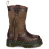 Γυναικεία Μποτα Dr Martens Fringe Mid Pull On Boot Dark Brown Classic Pull Up+Bronx Suede 43175200