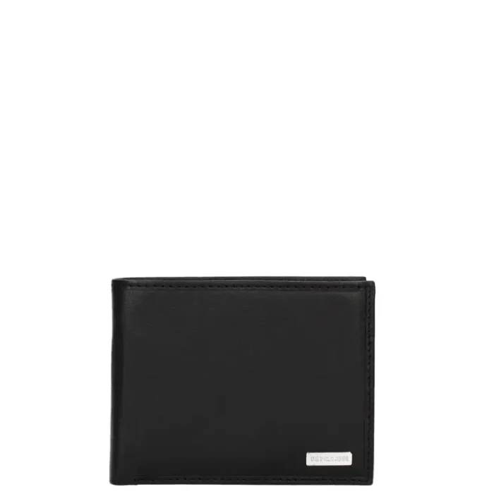 Ανδρικό Πορτοφόλι U.S Polo Utah H. Wallet w/ Coin Ho Leather BlackWEUUA2613MHA000