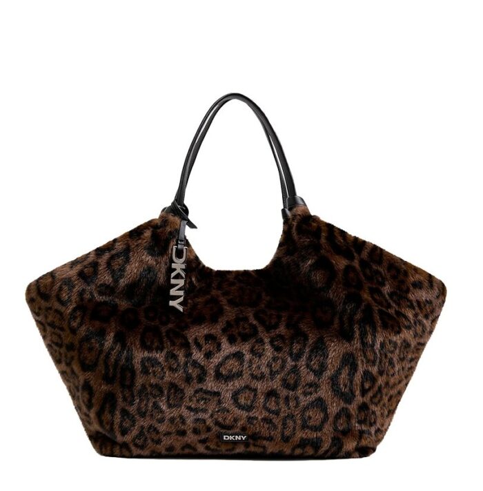 Γυναικεία Τσάντα με Γούνα Λεοπαρ DKNY R53ADE48-00AP