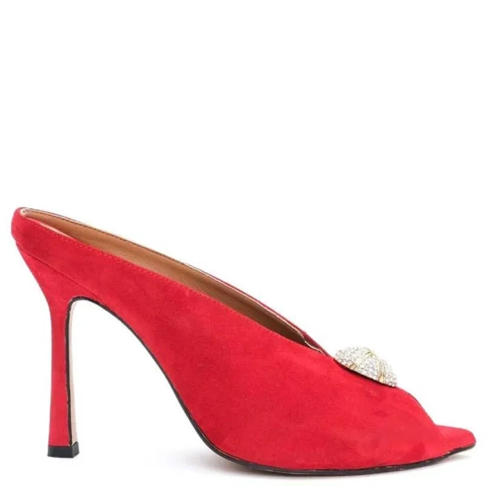 Γυναικειο Mule Peep Toe Έγγραφα & Στρας BELISSIMA 2